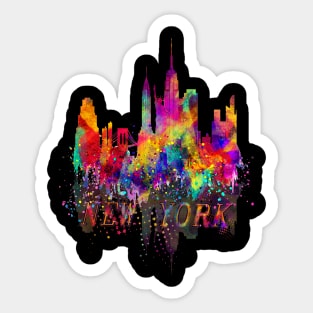 New york skyline colorful souvenir Sticker